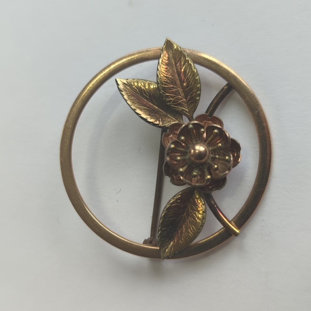Vintage KREMENTZ Flower Brooch Pin Signed